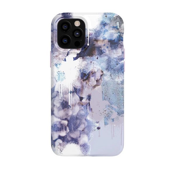 Case for iPhone 13, Colorful Retro Oil Painting Flower Laser Glossy Pattern Cute Curly Wave Border Exquisite Phone Cover Stylish Durable TPU Protective Case for Girls Women