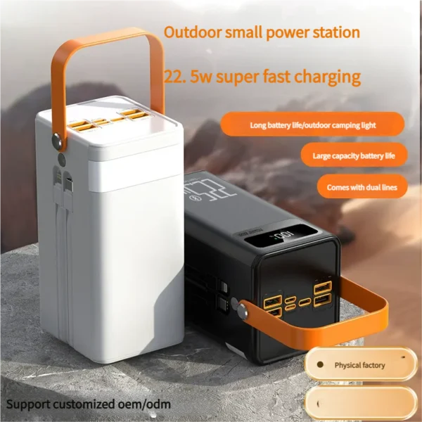 120W outdoor camping live broadcast mobile power bank with large capacity of 60000 mAh PD fast charging bank