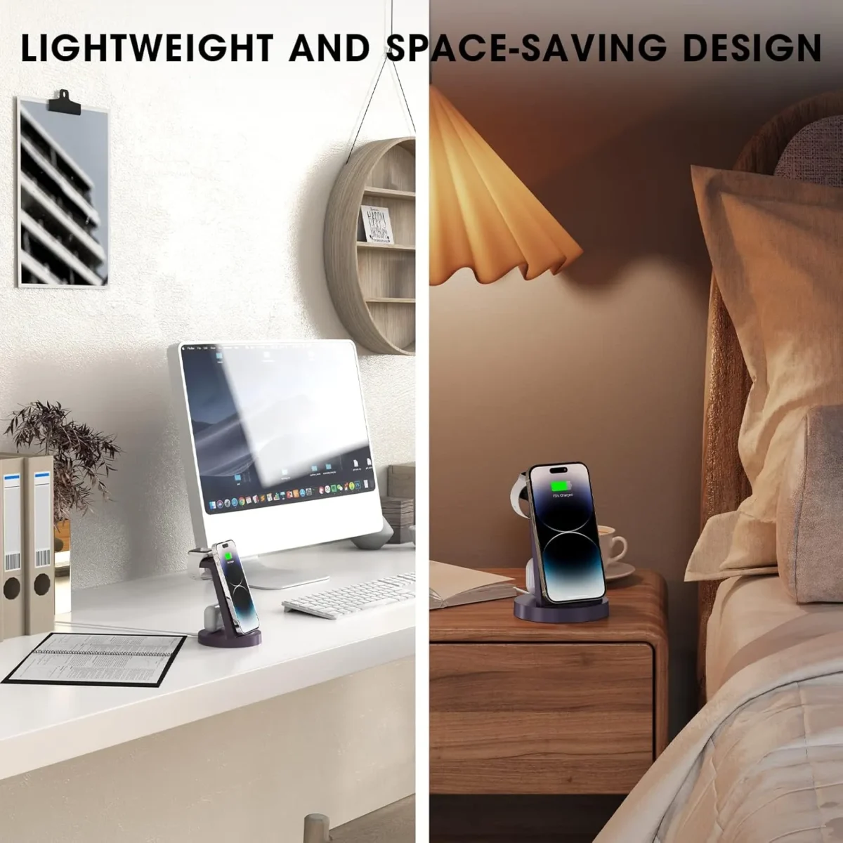 3 in 1 Charging Station for iPhone, Wireless Charger for iPhone 16e 16 15 14 13 12 11 X Pro Max & Apple Watch - Wireless Charging Station for AirPods 4 3 Pro - Image 5