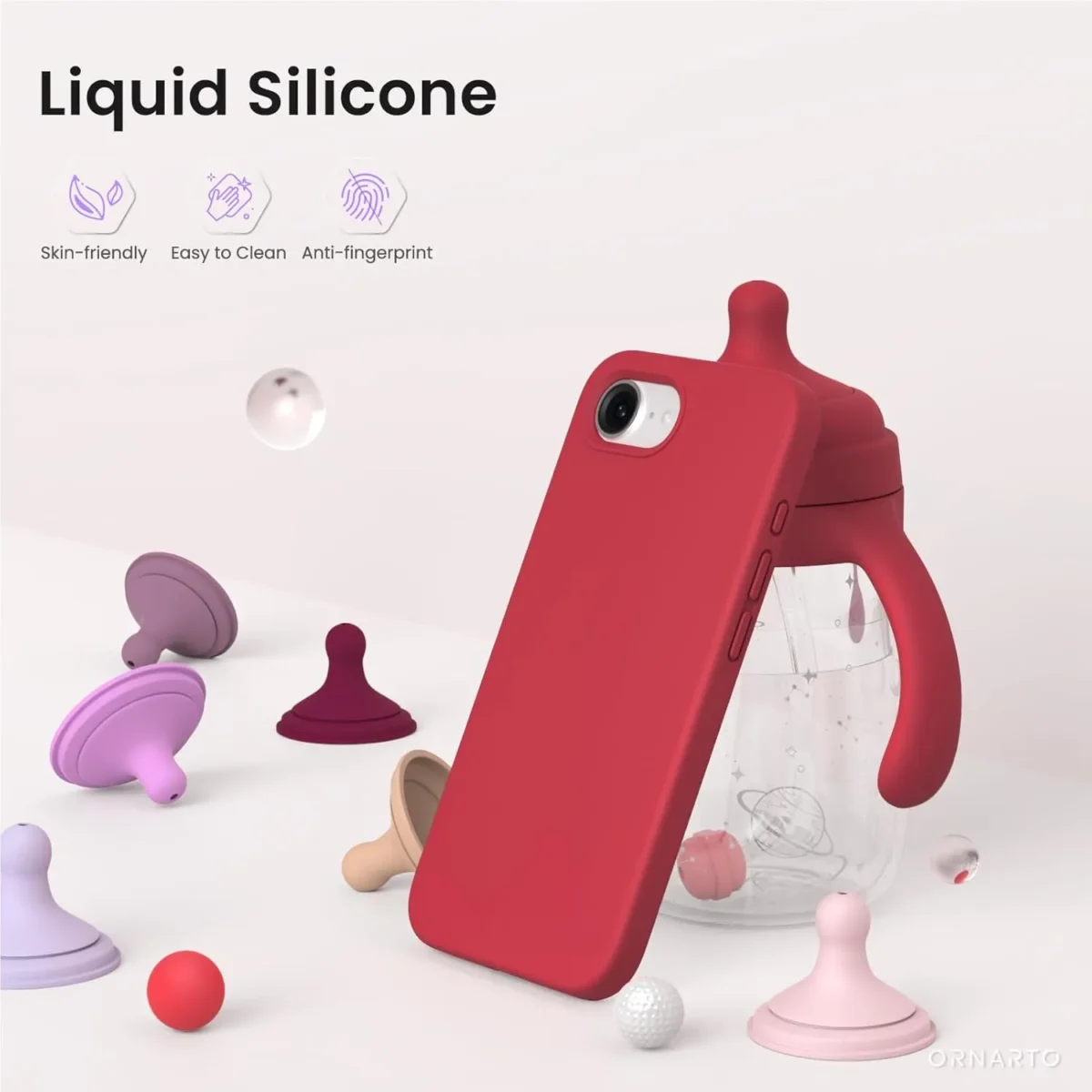 Compatible with iPhone 16e Case 6.1"(2025), Liquid Silicone 3 Layers Full Covered Soft Gel Rubber Phone Case,Shockproof Protective Cover with Anti-Scratch Microfiber Lining-Chalk Pink - Image 7