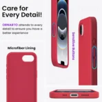 Compatible with iPhone 16e Case 6.1"(2025), Liquid Silicone 3 Layers Full Covered Soft Gel Rubber Phone Case,Shockproof Protective Cover with Anti-Scratch Microfiber Lining-Chalk Pink